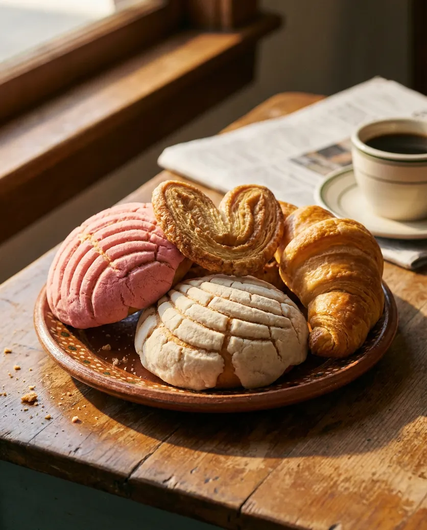 Pan dulce artesanal recién hecho